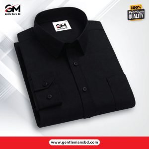 Super Premium Oxford Cotton Full Sleeve Shirt. (Black)